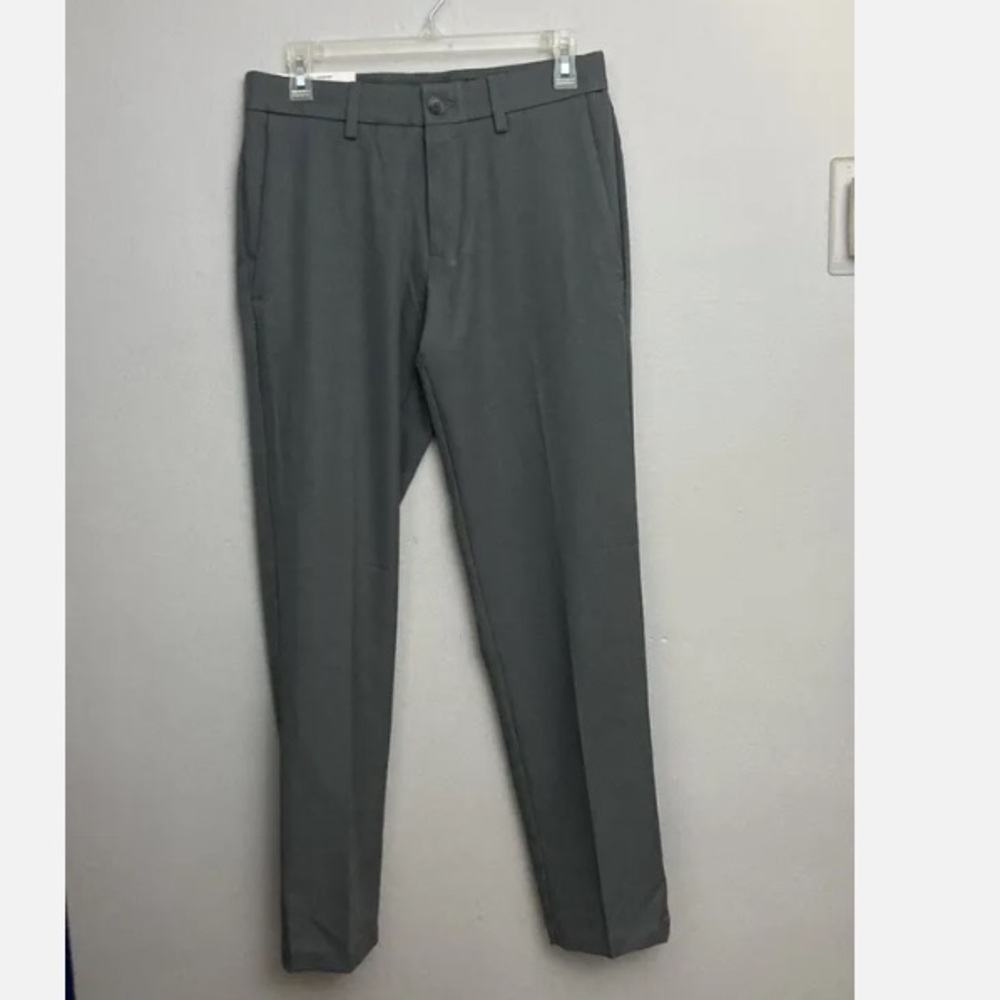 10-17 New HAGGAR COOl 18 PRO 4 Way Stretch Flat Front Men's Slim Fit Pants 29x30